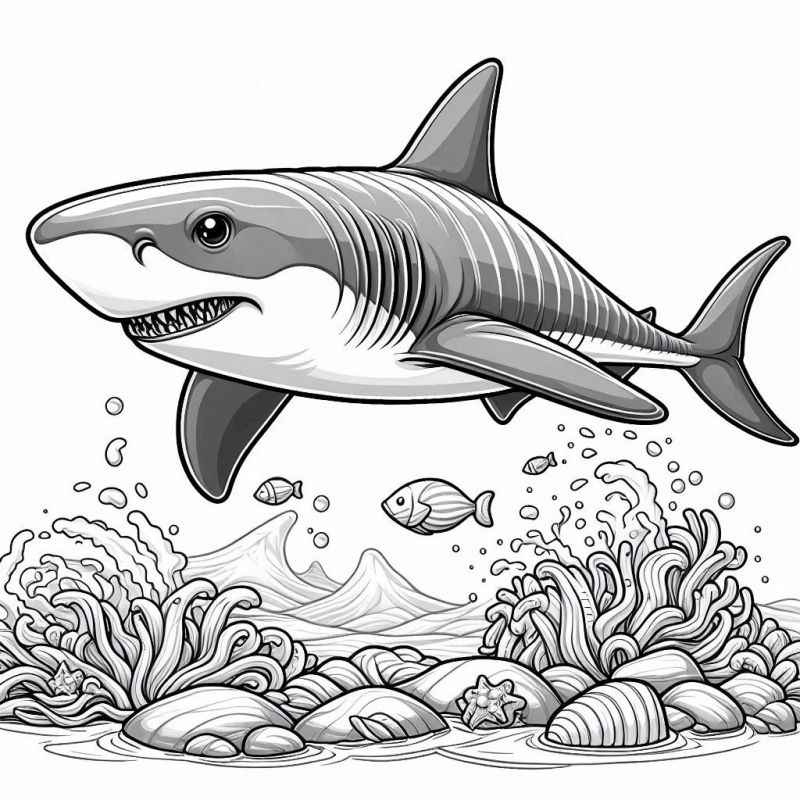 Desenho de Tubarao Desenho Colorir Imprimir 27