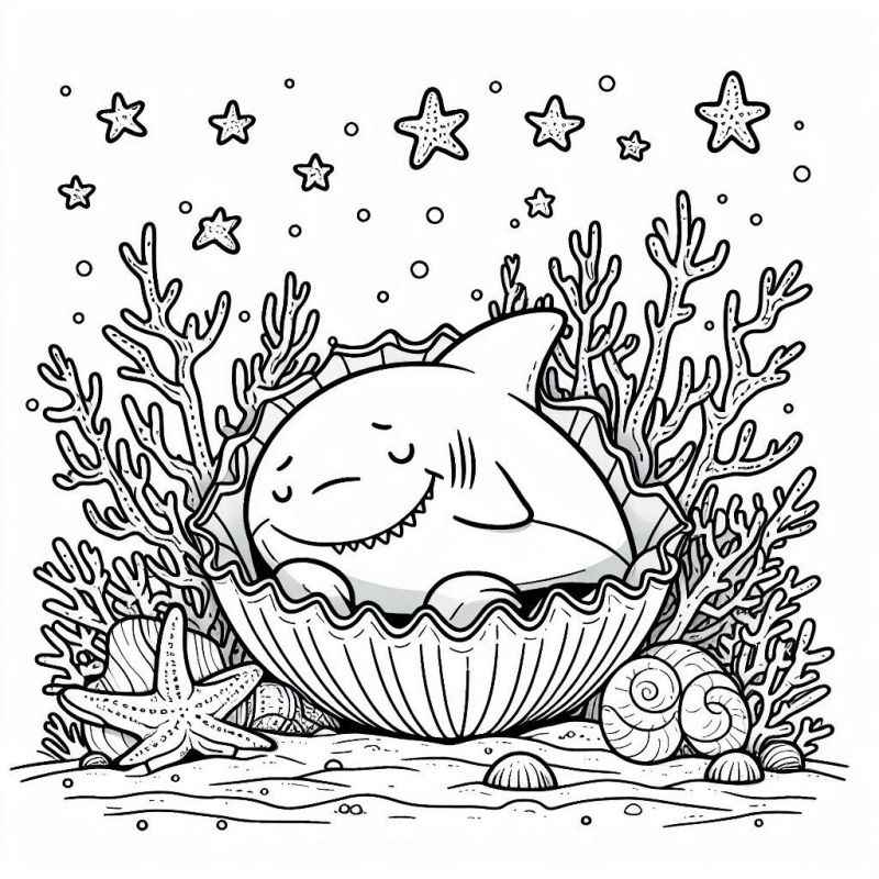 Desenho de Tubarao Desenho Colorir Imprimir 35