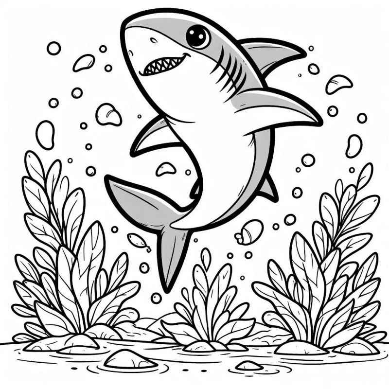 Desenho de Tubarao Desenho Colorir Imprimir 37