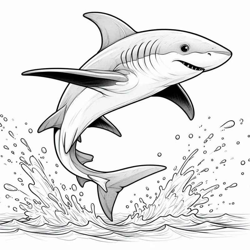 Desenho de Tubarao Desenho Colorir Imprimir 39