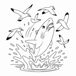 Desenho de Tubarao Desenho Colorir Imprimir 40