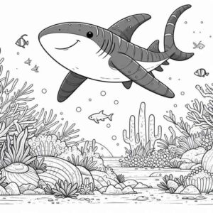 Desenho de Tubarao Desenho Colorir Imprimir 42