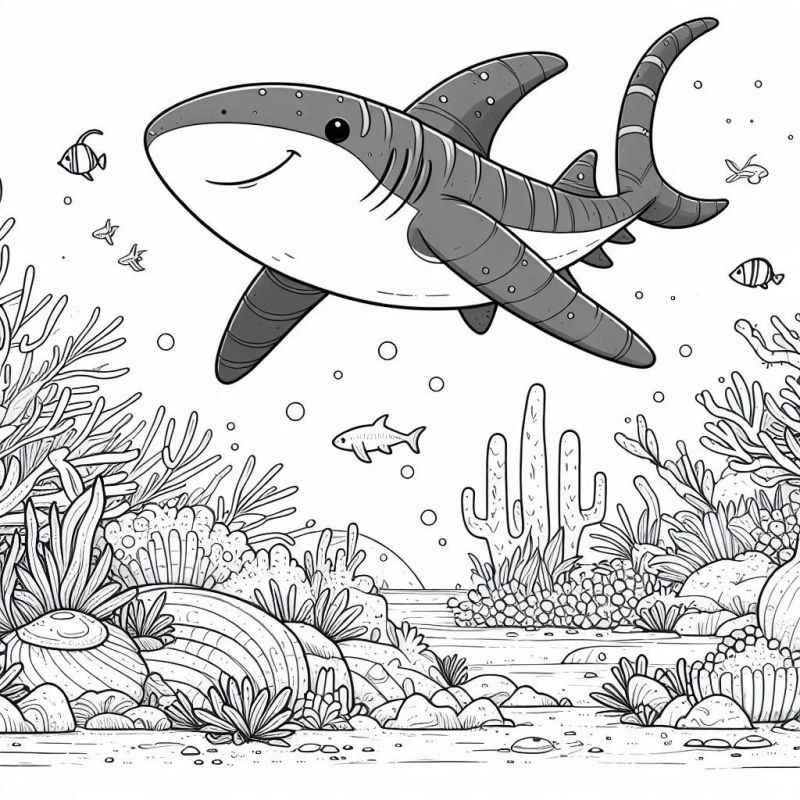 Desenho de Tubarao Desenho Colorir Imprimir 42