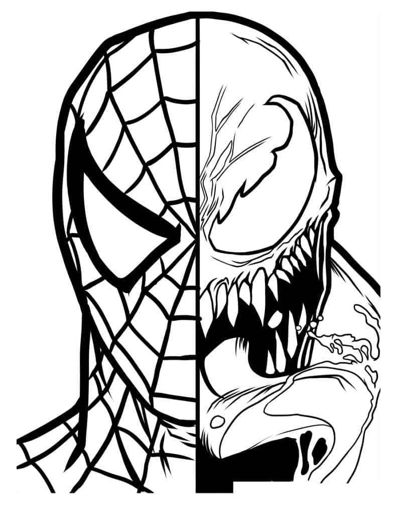 Desenho de Venom Desenho Colorir Imprimir 02