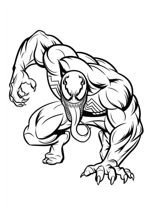 Desenho de Venom Desenho Colorir Imprimir 04