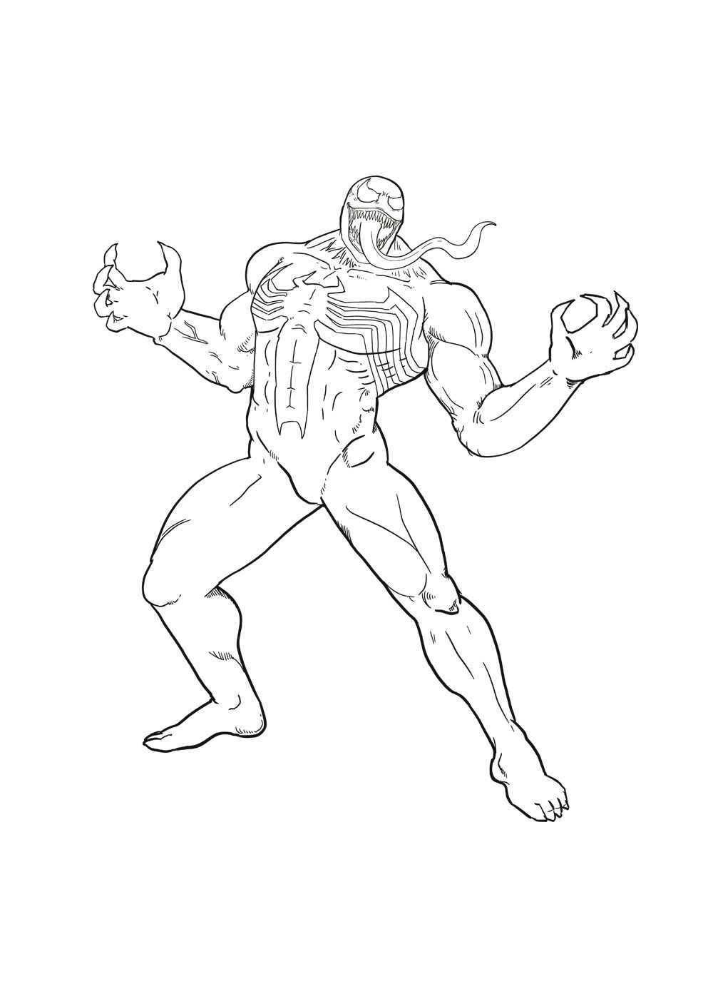 Desenho de Venom Desenho Colorir Imprimir 05