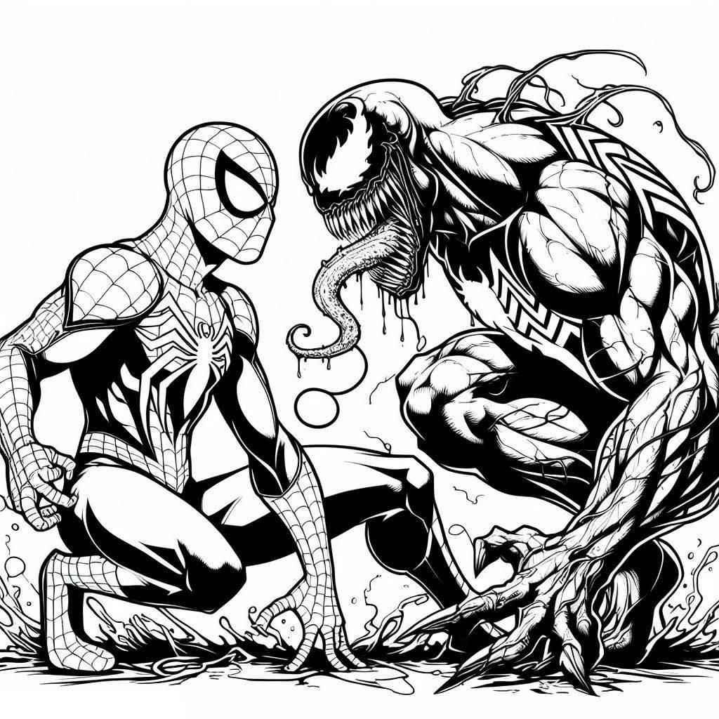 Desenho de Venom Desenho Colorir Imprimir 06