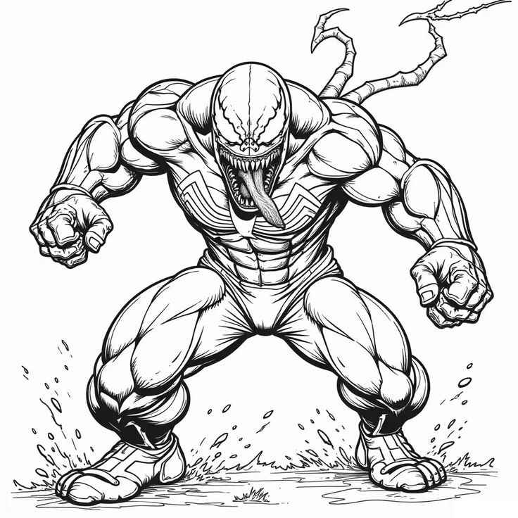 Desenho de Venom Desenho Colorir Imprimir 07