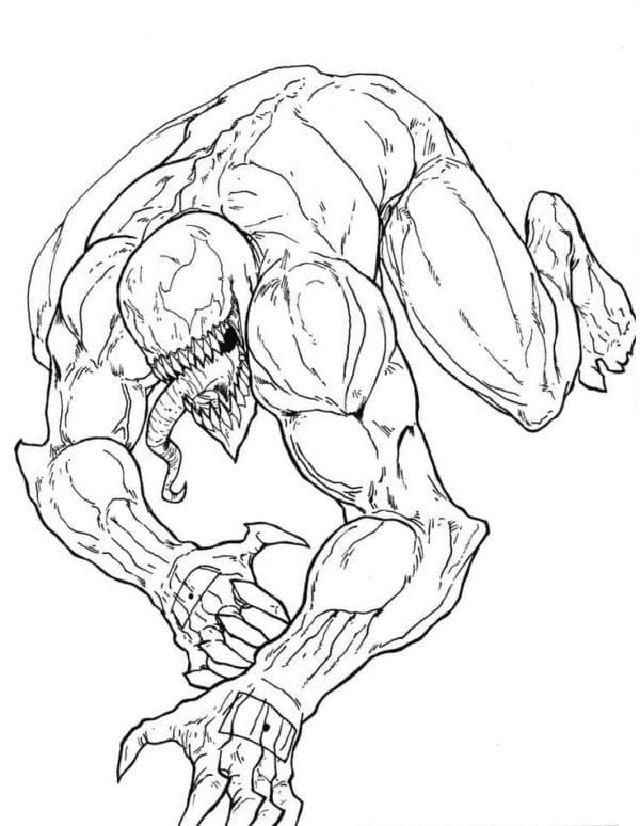 Desenho de Venom Desenho Colorir Imprimir 08
