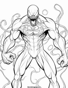 Desenho de Venom Desenho Colorir Imprimir 09