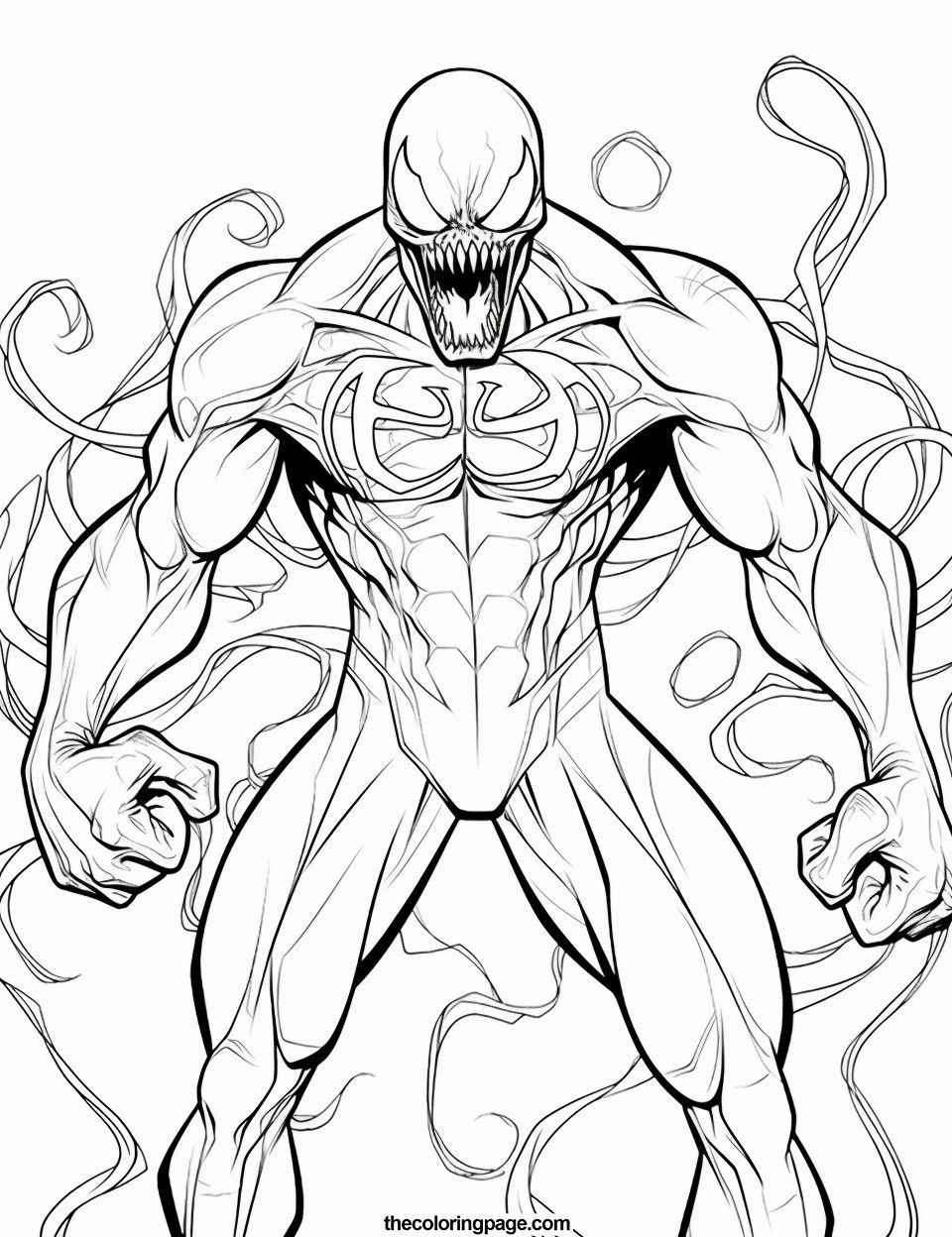 Desenho de Venom Desenho Colorir Imprimir 09