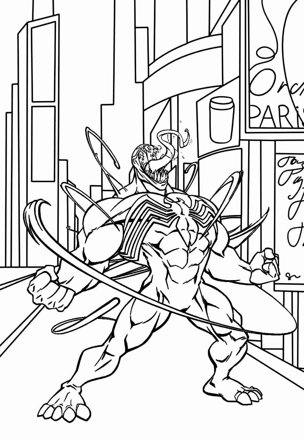 Desenho de Venom Desenho Colorir Imprimir 26