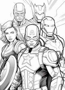 Desenho de Vingadores Desenho Colorir Imprimir 01