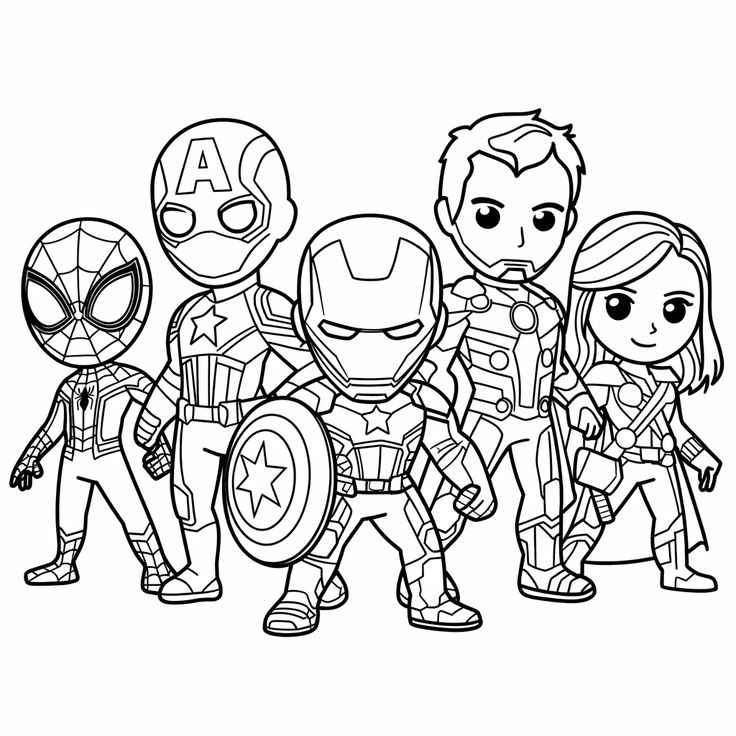 Desenho de Vingadores Desenho Colorir Imprimir 05