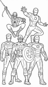 Desenho de Vingadores Desenho Colorir Imprimir 06