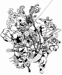 Desenho de Vingadores Desenho Colorir Imprimir 12