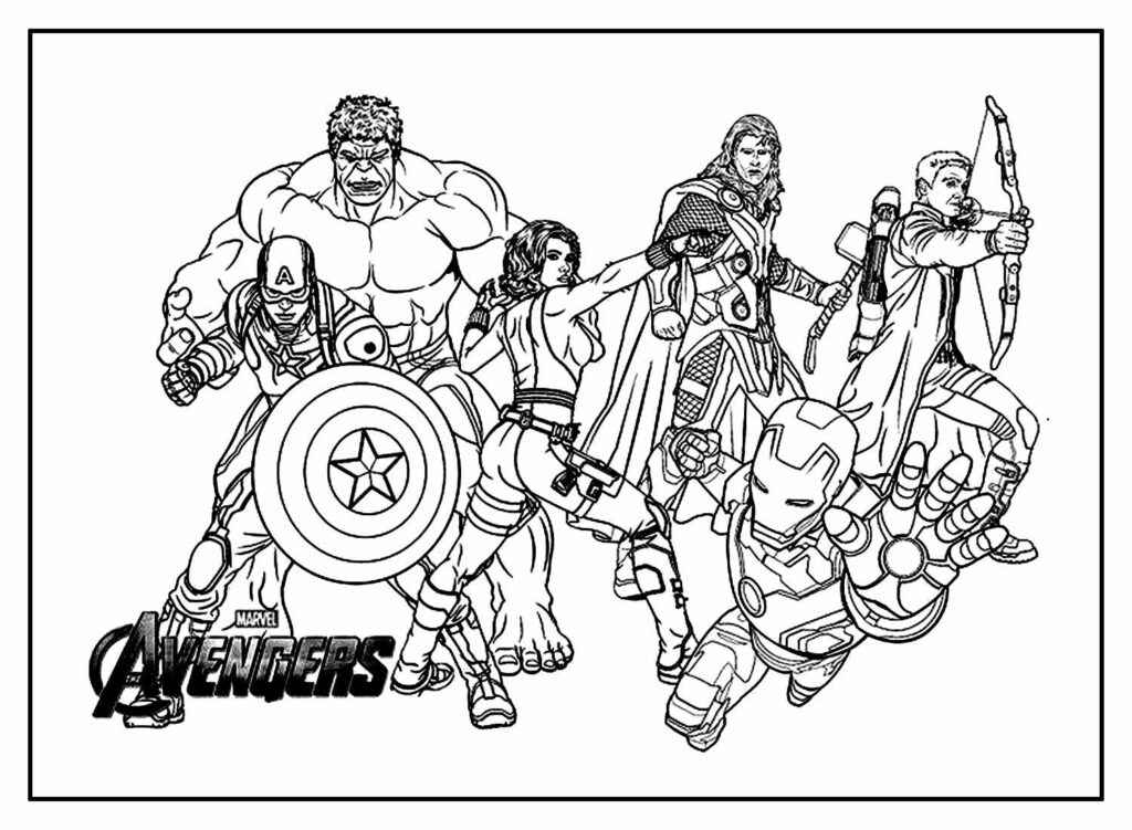 Desenho de Vingadores Desenho Colorir Imprimir 23