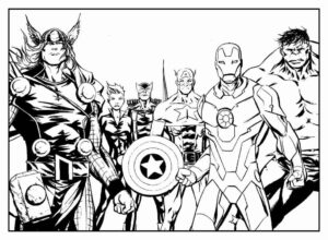 Desenho de Vingadores Desenho Colorir Imprimir 24