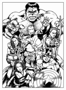 Desenho de Vingadores Desenho Colorir Imprimir 25