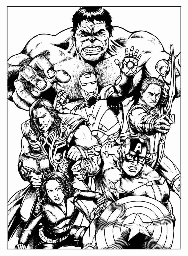 Desenho de Vingadores Desenho Colorir Imprimir 25