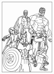 Desenho de Vingadores Desenho Colorir Imprimir 26