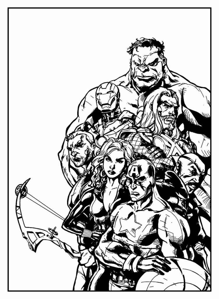Desenho de Vingadores Desenho Colorir Imprimir 27