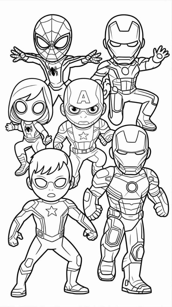 Desenhos dos Vingadores para Imprimir e Colorir
