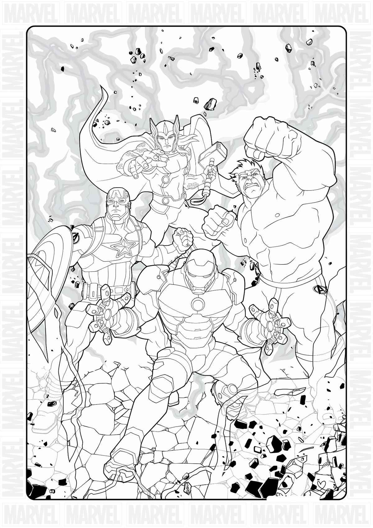 Desenho de Vingadores Desenho Colorir Imprimir 33