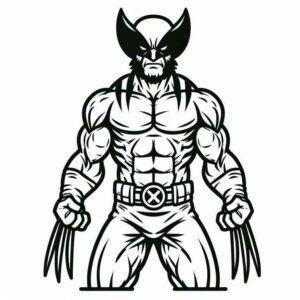 Desenho de Wolverine Desenho Colorir Imprimir 01