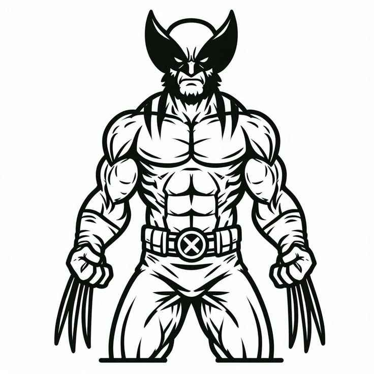 Desenho de Wolverine Desenho Colorir Imprimir 01