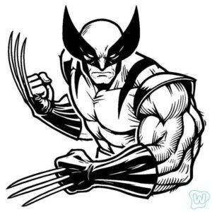 Desenho de Wolverine Desenho Colorir Imprimir 02