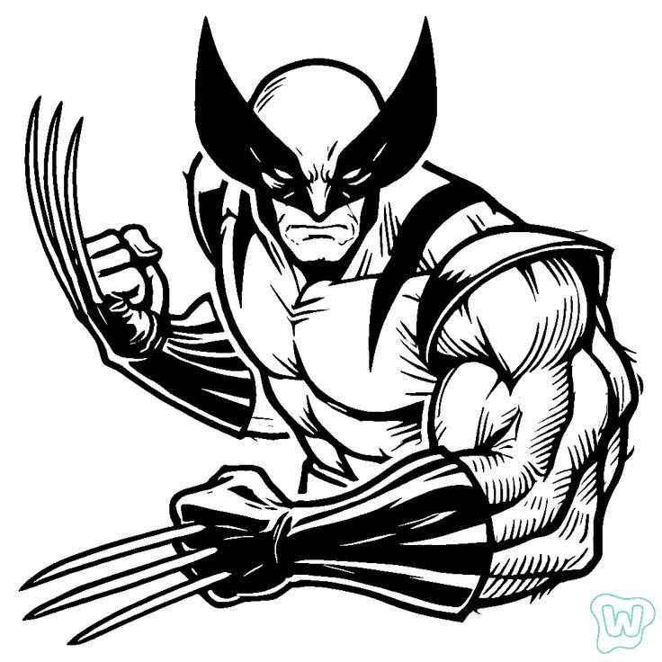 Desenho de Wolverine Desenho Colorir Imprimir 02