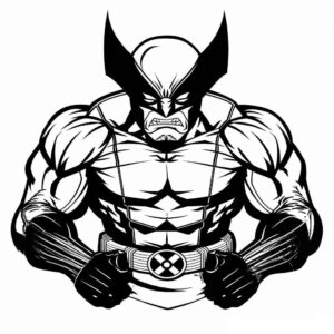 Desenho de Wolverine Desenho Colorir Imprimir 03