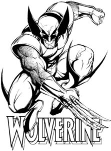 Desenho de Wolverine Desenho Colorir Imprimir 05