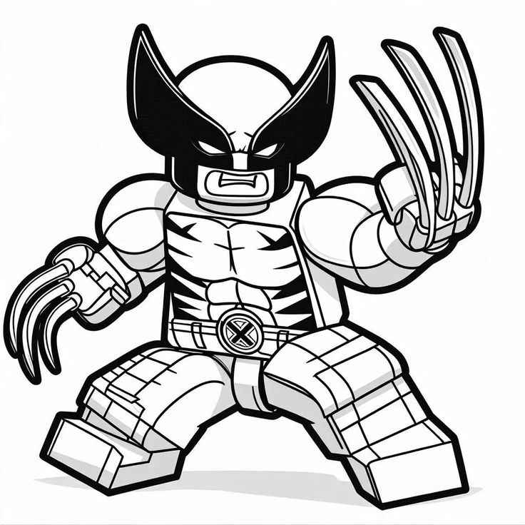 Desenho de Wolverine Desenho Colorir Imprimir 06