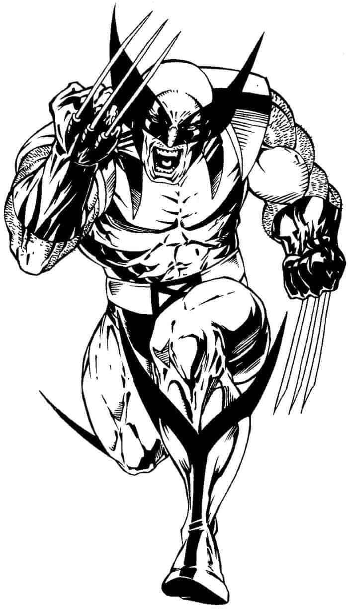 Desenho de Wolverine Desenho Colorir Imprimir 07