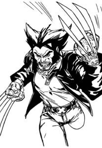 Desenho de Wolverine Desenho Colorir Imprimir 10