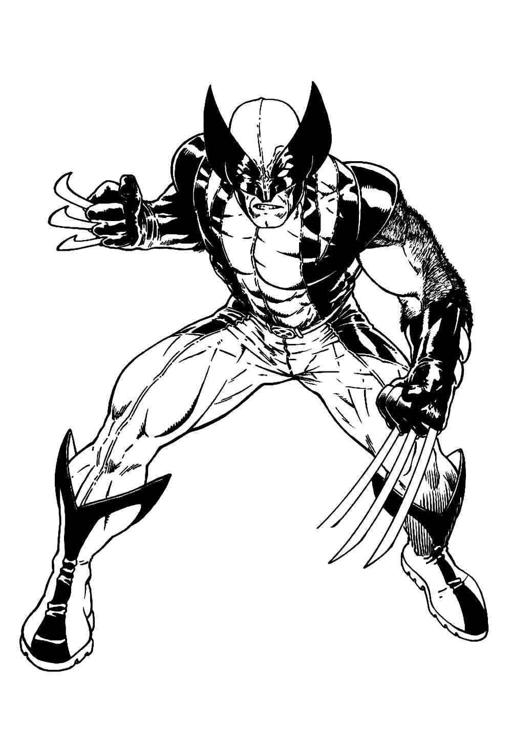 Desenho de Wolverine Desenho Colorir Imprimir 13