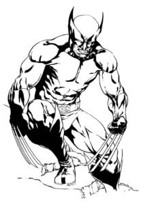Desenho de Wolverine Desenho Colorir Imprimir 14