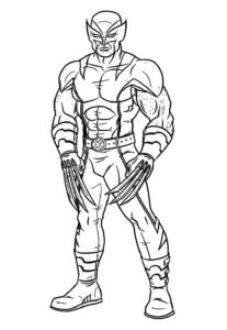 Desenho de Wolverine Desenho Colorir Imprimir 15