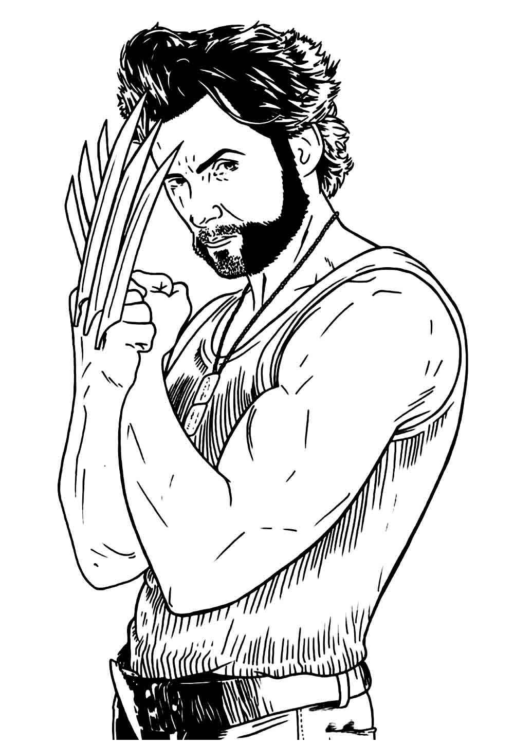 Desenho de Wolverine Desenho Colorir Imprimir 16