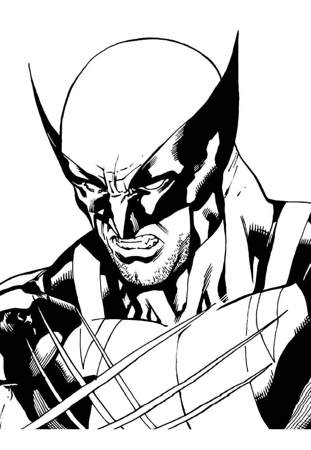 Desenho de Wolverine Desenho Colorir Imprimir 17