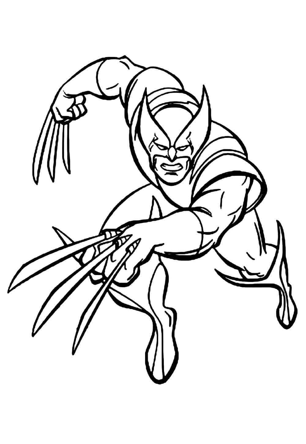 Desenho de Wolverine Desenho Colorir Imprimir 18