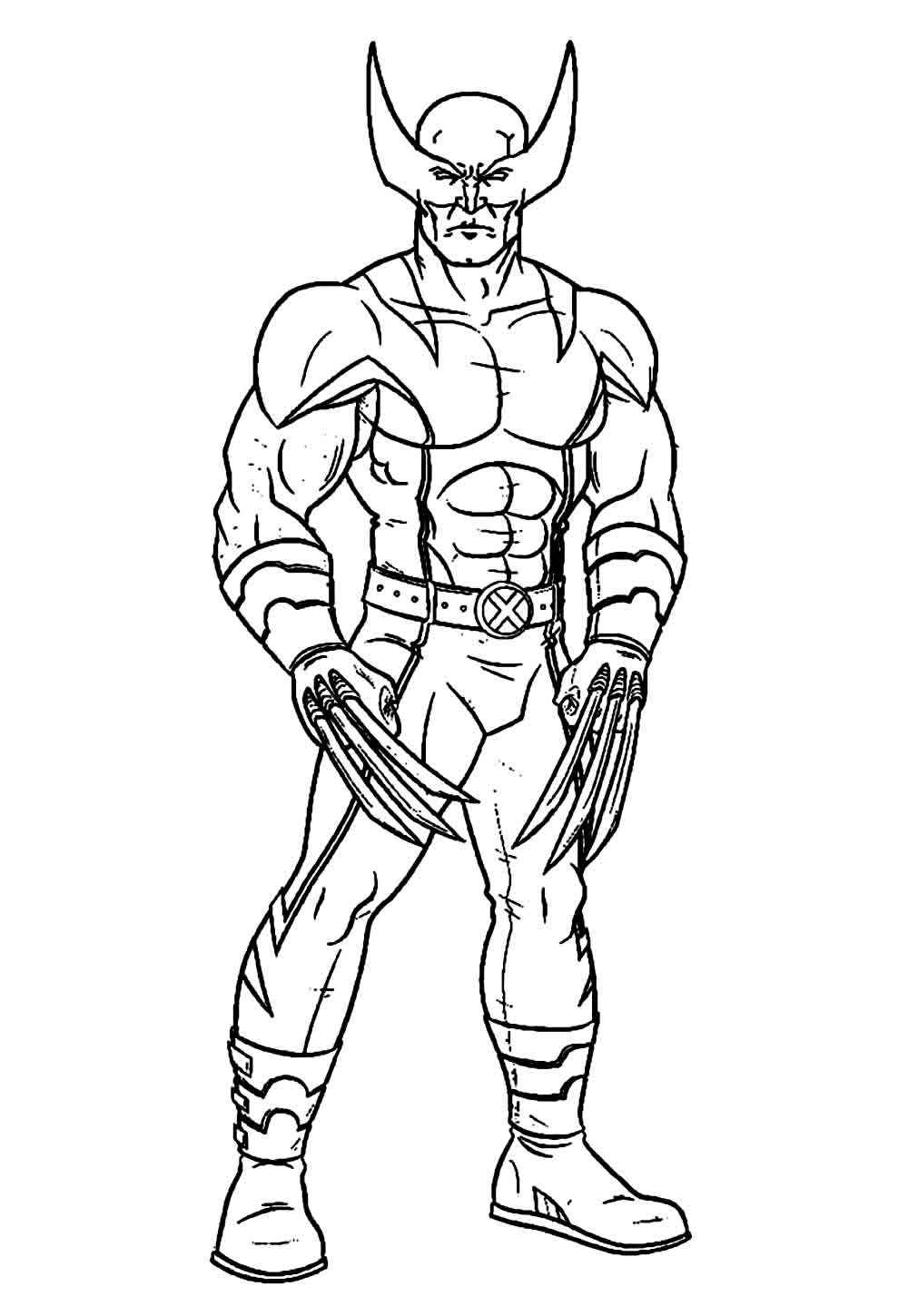 Desenho de Wolverine Desenho Colorir Imprimir 21