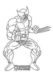 Desenho de Wolverine Desenho Colorir Imprimir 22