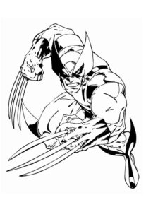 Desenho de Wolverine Desenho Colorir Imprimir 26