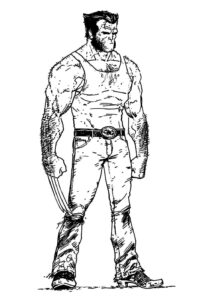 Desenho de Wolverine Desenho Colorir Imprimir 27