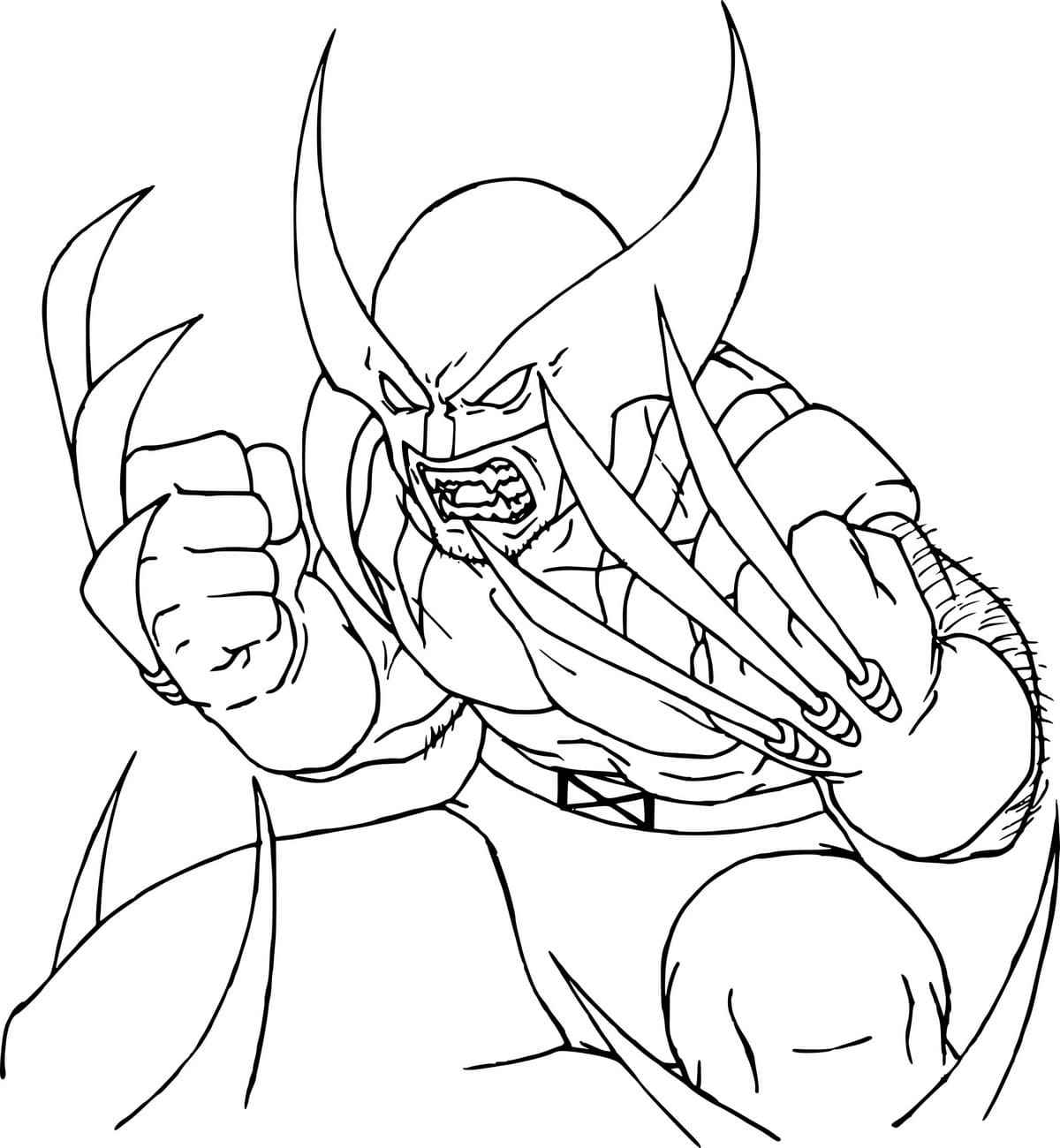 Desenho de Wolverine Desenho Colorir Imprimir 30