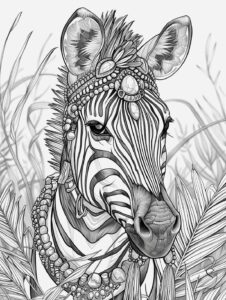 Desenho de Zebra Desenho Colorir Imprimir 01