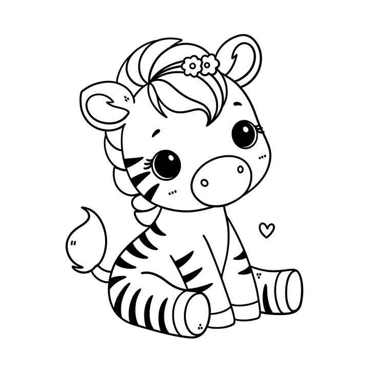 Desenho de Zebra Desenho Colorir Imprimir 02